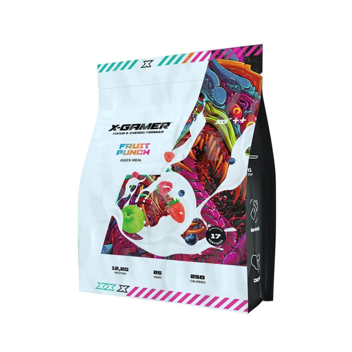 X-Gamer Quick Meal Fruit Punch 1190 gram i gruppen Datautstyr / GAMING / Energidrikke for gamere hos TP E-commerce Nordic AB (C23625)