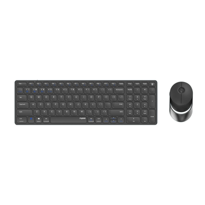 Rapoo Keyboard/Mice Set 9750M Wireless Multi-Mode Dark Grey i gruppen Datautstyr / Mus & Tastatur / Tastatur / Pakke hos TP E-commerce Nordic AB (C23627)