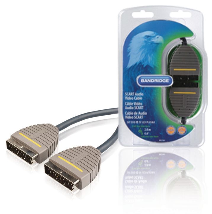 Bandridge SCART-Kabel SCART Han - SCART Han 2.00 m Blå i gruppen Elektronikk / Kabler og adaptere / Scart hos TP E-commerce Nordic AB (C23660)