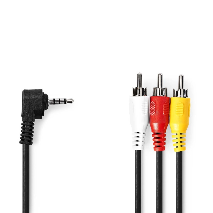 Nedis Audio Video Cable | 3.5 mm Han | 3x RCA Han | Nikkel belagt | 1.00 m | Rund | PVC | Sort i gruppen Elektronikk / Foto og video / Fotograferingsutstyr / Kabler hos TP E-commerce Nordic AB (C23713)