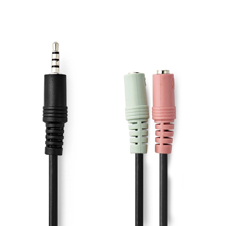 Nedis Stereo lydkabel | 3.5 mm Han | 2 stk. 3.5 mm, hunn | Nikkel belagt | 0.20 m | Rund | Sort | Konvolutt i gruppen Elektronikk / Lyd & Bilde / Høyttalere & tilbehør / Tilbehør hos TP E-commerce Nordic AB (C23724)