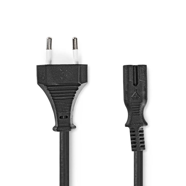 Nedis Strømkabel | Euro Hann | IEC-320-C7 | Rett | Rett | Nikkel belagt | 2.00 m | Opprullet | PVC | Sort | Konvolutt i gruppen Datautstyr / Kabler og adaptere / Intern / Strømkabler og adaptere hos TP E-commerce Nordic AB (C23802)