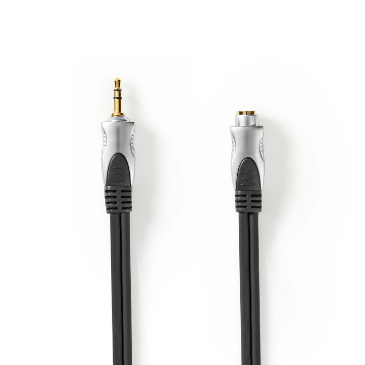 Nedis Stereo lydkabel | 3.5 mm Han | 3.5 mm Hun | Gull belagt | 10.0 m | Rund | Antrasitt | Boks i gruppen Elektronikk / Lyd & Bilde / Høyttalere & tilbehør / Tilbehør hos TP E-commerce Nordic AB (C23827)