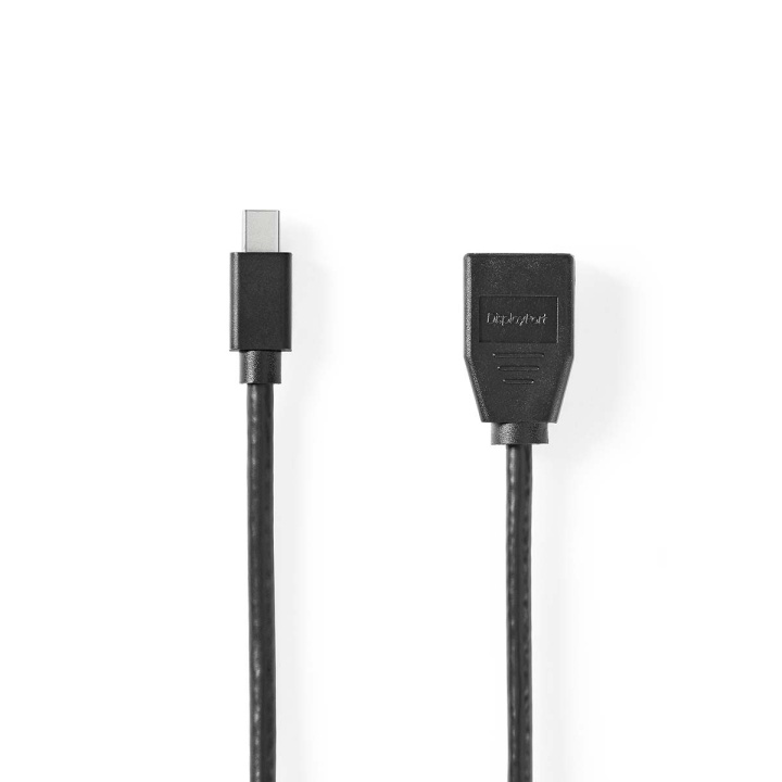 Nedis Mini Displayport-kabel | DisplayPort 1.4 | Mini DisplayPort Han | DisplayPort Hun | 48 Gbps | Nikkel belagt | 0.20 m | Rund | PVC | Sort | Blister i gruppen Datautstyr / Kabler og adaptere / DisplayPort / Kabler hos TP E-commerce Nordic AB (C23843)