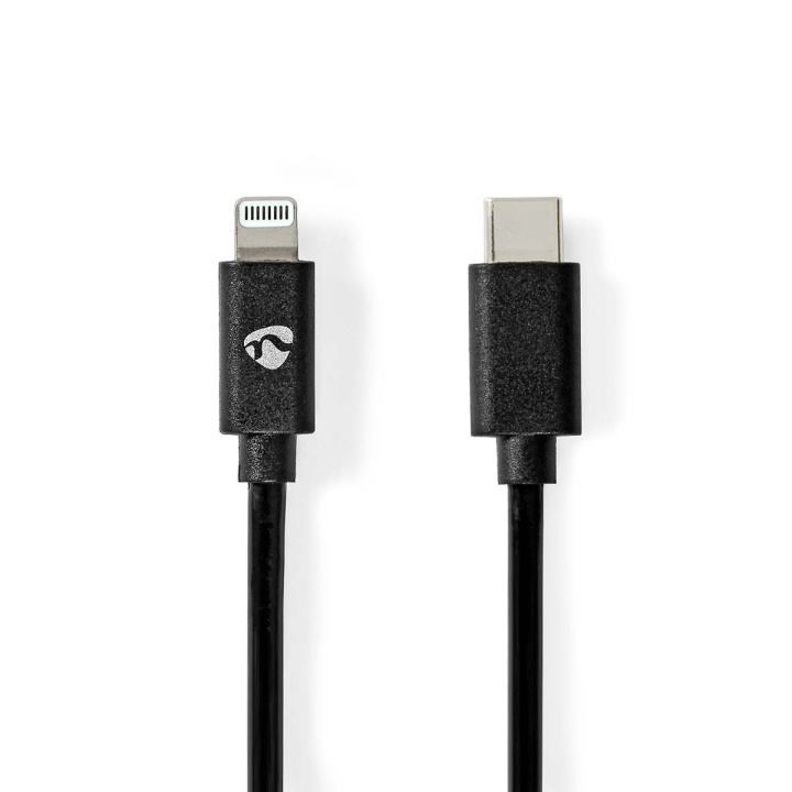 Nedis Lightning Kabel | USB 2.0 | Apple Lightning 8-Pinners | USB-C™ Hann | 480 Mbps | Nikkel belagt | 2.00 m | Rund | PVC | Sort | Konvolutt i gruppen SMARTTELEFON & NETTBRETT / Ladere og Kabler / Kabler / Kabler Lightning hos TP E-commerce Nordic AB (C23862)