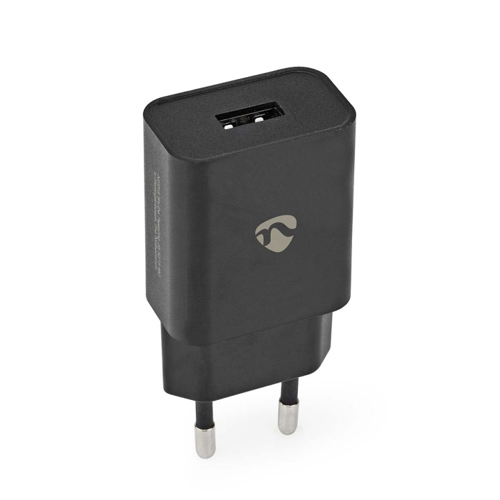Nedis vegg lader | 12 W | Hurtigladefunksjon | 1x 2.4 A A | Antall utganger: 1 | USB-A | Ingen Kabel Inkludert | Single Voltage Output | Sort i gruppen SMARTTELEFON & NETTBRETT / Ladere og Kabler / Vegglader / Vegglader USB hos TP E-commerce Nordic AB (C23927)