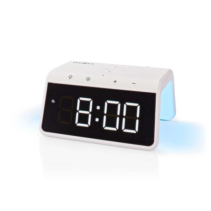 Nedis Alarm clock wireless charger | Qi sertifisert | 5 / 7.5 / 10 / 15 W | USB-A Han | Nattlys | 2 Alarmtider | slumrefunksjon i gruppen HJEM, HUS OG HAGE / Klokker & Teller / Vekkerklokker hos TP E-commerce Nordic AB (C23934)