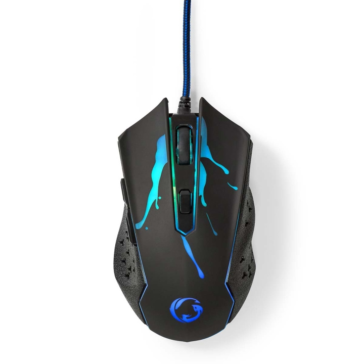 Nedis Gaming Mouse | Wired | 1200 / 1800 / 2400 / 3600 dpi | Justerbar DPI | Antall knapper: 6 | Programmerbare knapper | Right-Handed | 1.50 m | LED i gruppen Datautstyr / GAMING / Mus hos TP E-commerce Nordic AB (C23953)