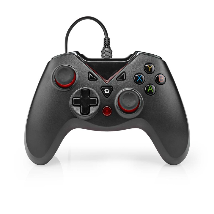 Nedis Gamepad | USB Type-A | USB-Strøm | PC | Antall knapper: 12 | Kabellengde: 1.60 m | Sort i gruppen Datautstyr / GAMING / Gamepad hos TP E-commerce Nordic AB (C23960)