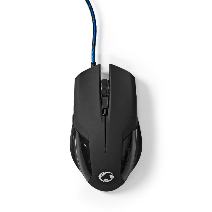 Nedis Gaming Mouse | Wired | 1200 / 2400 / 4800 / 7200 dpi | Justerbar DPI | Antall knapper: 6 | Programmerbare knapper | Right-Handed | 1.50 m | Uten Lighting i gruppen Datautstyr / GAMING / Mus hos TP E-commerce Nordic AB (C23962)