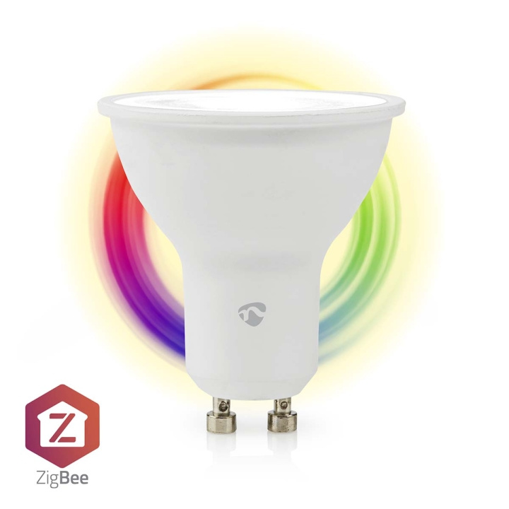 Nedis SmartLife Fullfarge LED-Pære | Zigbee 3.0 | GU10 | 345 lm | 4.7 W | RGB / Varm til avkjølt hvitt | 2200 - 6500 K | Android™ / IOS | Spot | 1 stk i gruppen HJEM, HUS OG HAGE / Smarthus / Smart belysning hos TP E-commerce Nordic AB (C23994)