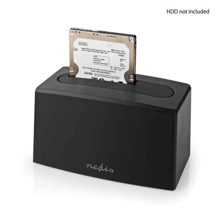 Nedis Hard Disk Docking stasjon | USB 3.2 Gen1 | USB Type-A | 1 Disk | 2.5 / 3.5 