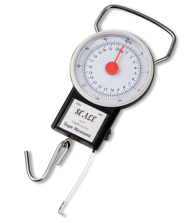 Fiskevekt med målebånd, maks 22 kg i gruppen SPORT, FRITID & HOBBY / Friluftsliv / Fiskeutstyr og tilbehør hos TP E-commerce Nordic AB (C24153)