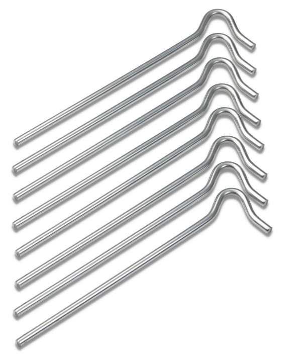 Briv Tältpinne metall 20 cm/5 mm, 8-pack i gruppen SPORT, FRITID & HOBBY / Friluftsliv / Tilbehør hos TP E-commerce Nordic AB (C24174)
