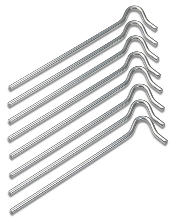 Briv Teltplugg av metall 20 cm/5 mm, 8-pakning i gruppen SPORT, FRITID & HOBBY / Friluftsliv / Tilbehør hos TP E-commerce Nordic AB (C24174)