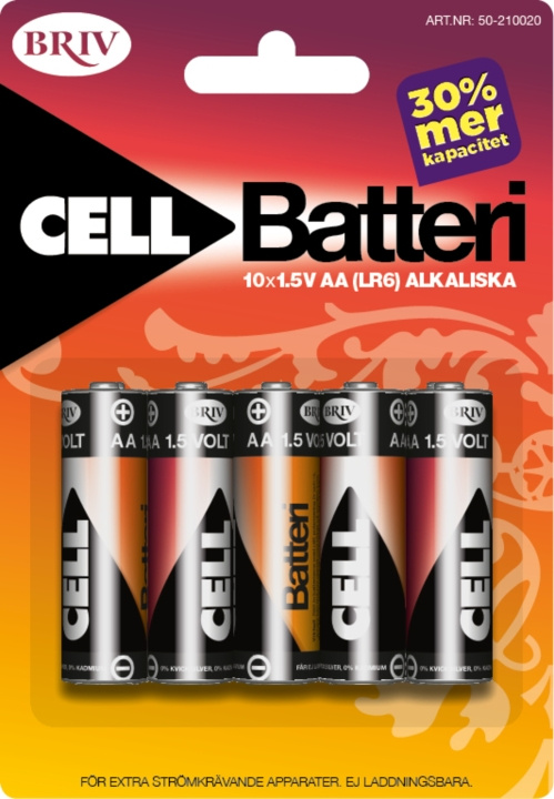 Batteri AA LR6 - 10-pk, 1/6/48 i gruppen Elektronikk / Batterier & Ladere / Batterier / AA hos TP E-commerce Nordic AB (C24202)
