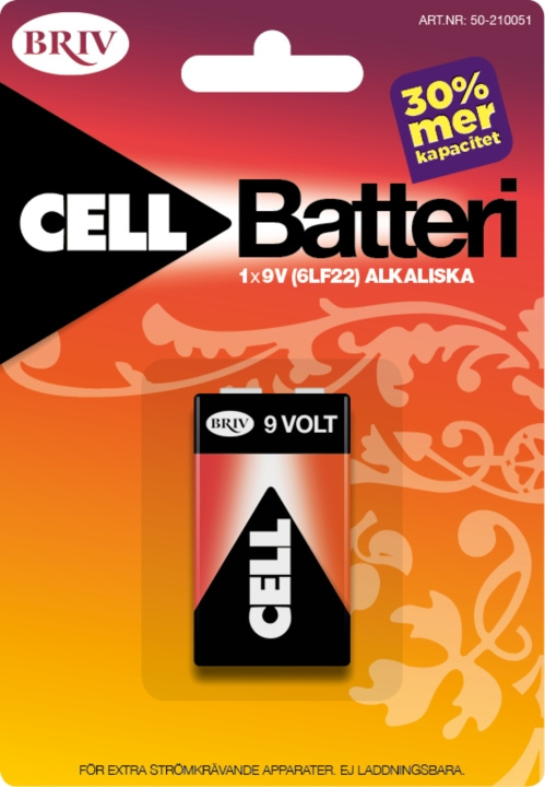 Batteri 9V 6LR61 - 1-pack, 1/12/96 i gruppen Elektronikk / Batterier & Ladere / Batterier / 9V hos TP E-commerce Nordic AB (C24204)