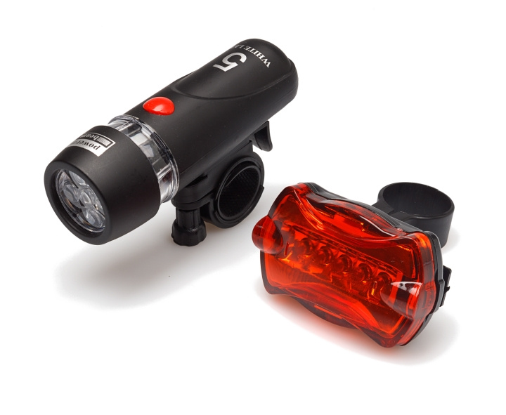 Briv BikeSet 5LED - Sykkellyktsett foran og bak, 1/20/80 i gruppen SPORT, FRITID & HOBBY / Sportsutstyr / Sykkeltilbehør / Sykkellys hos TP E-commerce Nordic AB (C24268)