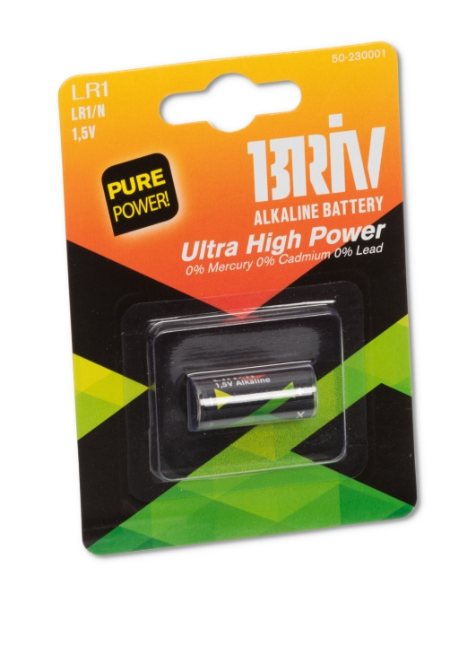 Batteri LR1 Alkaline 1,5V, 1/6/36 - 1 st i gruppen Elektronikk / Batterier & Ladere / Batterier / Andre hos TP E-commerce Nordic AB (C24449)