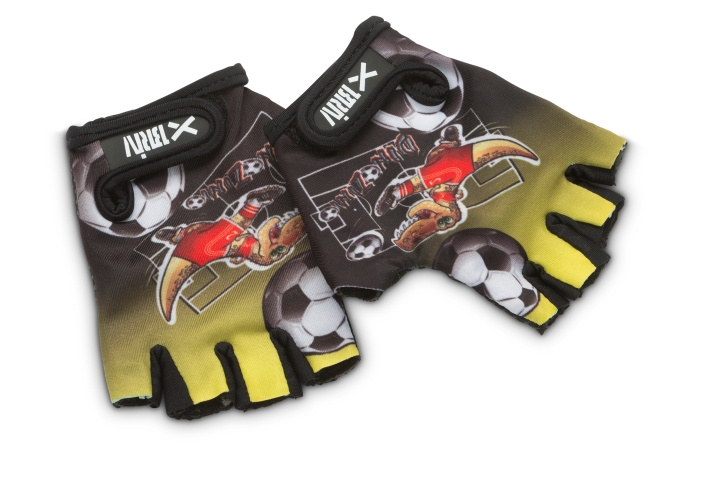 Sykkelhanske Junior Dino, gul/svart, str. 7-8 i gruppen SPORT, FRITID & HOBBY / Sportsutstyr / Sykkeltilbehør / Annet sykkeltilbehør hos TP E-commerce Nordic AB (C24460)
