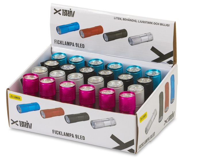 9LED lommelykt Displaybox 24-pk 3AAA i gruppen SPORT, FRITID & HOBBY / Lommelykter og hodelykter / Lommelykter hos TP E-commerce Nordic AB (C24633)