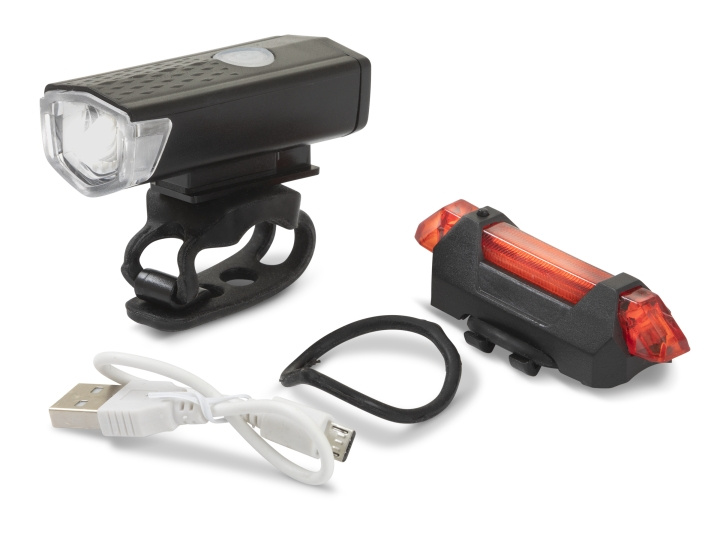 Super 300 USB front- og baklyktsett for sykkel i gruppen SPORT, FRITID & HOBBY / Sportsutstyr / Sykkeltilbehør / Sykkellys hos TP E-commerce Nordic AB (C24678)