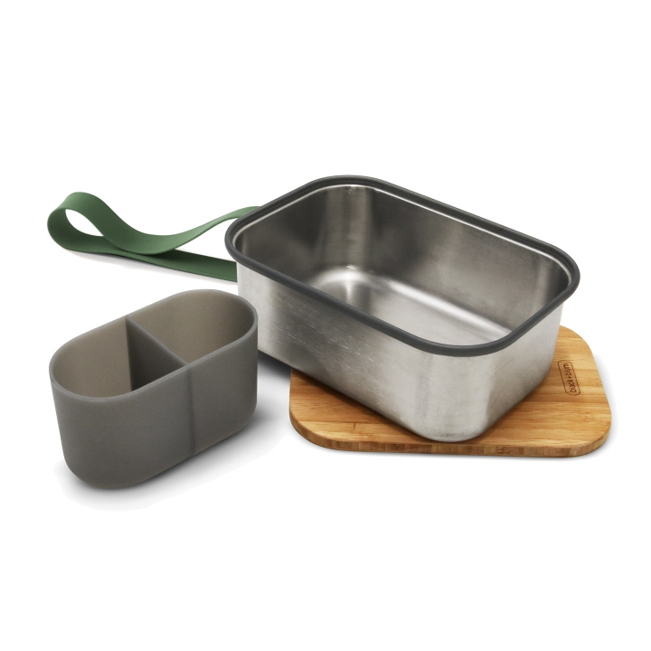Black+Blum Sandwichboks B+B, Large, 1250 ml, Oliven i gruppen SPORT, FRITID & HOBBY / Friluftsliv / Matlaging hos TP E-commerce Nordic AB (C24805)