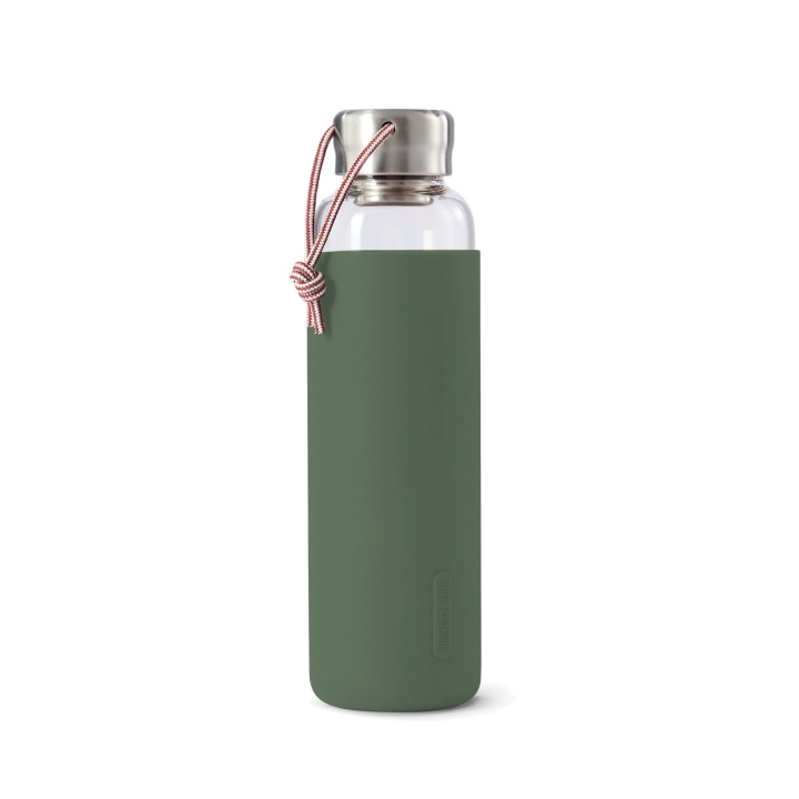 Black+Blum Glassflaske Gummi 600 ml, oliven i gruppen SPORT, FRITID & HOBBY / Friluftsliv / Termoser og flasker hos TP E-commerce Nordic AB (C24815)