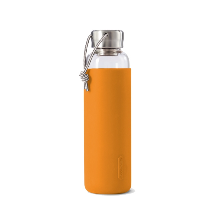 Black+Blum Glassflaske Gummi 600 ml, oransje i gruppen SPORT, FRITID & HOBBY / Friluftsliv / Termoser og flasker hos TP E-commerce Nordic AB (C24830)