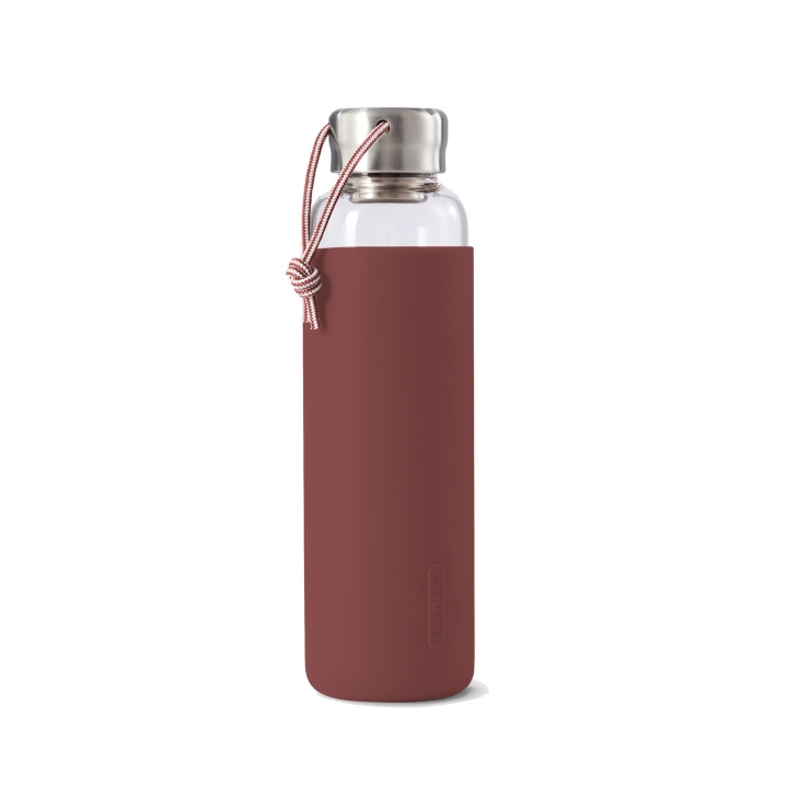 Black+Blum Glassflaske Gummi 600 ml, Vinrød i gruppen SPORT, FRITID & HOBBY / Friluftsliv / Termoser og flasker hos TP E-commerce Nordic AB (C24833)