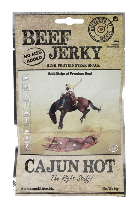 Beef Jerky Cajun Hot 50 g i gruppen SPORT, FRITID & HOBBY / Friluftsliv / Tilbehør hos TP E-commerce Nordic AB (C24841)