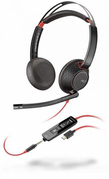 poly, Blackwire C5220, Stereo USB-C i gruppen Datautstyr / Datamaskin Tilbehør / Headset hos TP E-commerce Nordic AB (C25131)
