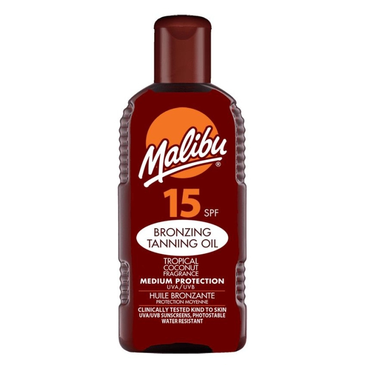 Malibu Bronzing Tanning Oil SPF 15 200ml i gruppen HELSE OG SKJØNNHET / Hudpleie / Soling / Solkrem hos TP E-commerce Nordic AB (C25248)