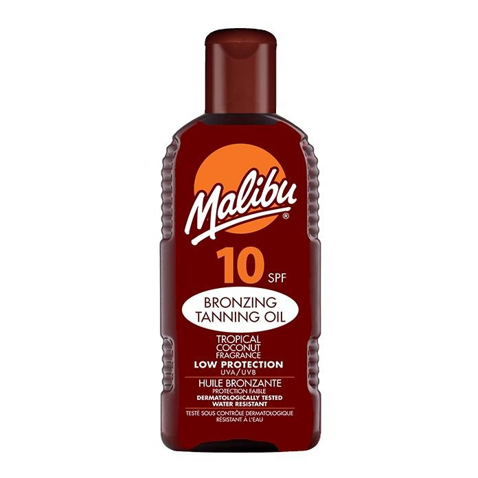 Malibu Bronzing Tanning Oil SPF10 200ml i gruppen HELSE OG SKJØNNHET / Hudpleie / Soling / Solkrem hos TP E-commerce Nordic AB (C25252)