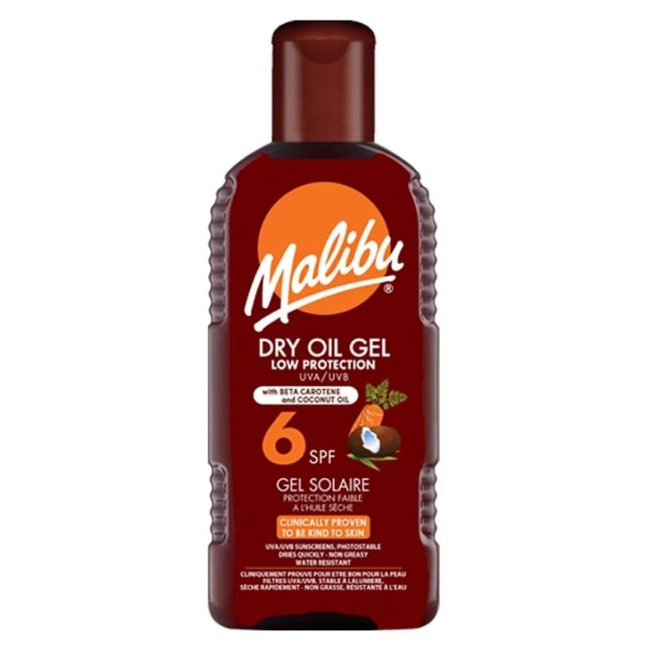 Malibu Dry Oil Gel SPF6 with Carotene & Coconut Oil 200ml i gruppen HELSE OG SKJØNNHET / Hudpleie / Soling / Solkrem hos TP E-commerce Nordic AB (C25260)