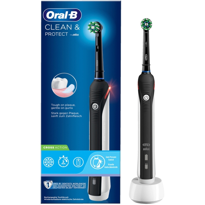 Oral B Elektrisk tannbørste Clean & Protect Pro 2 - Svart i gruppen HELSE OG SKJØNNHET / Munnpleie / Elektriske tannbørster hos TP E-commerce Nordic AB (C25263)