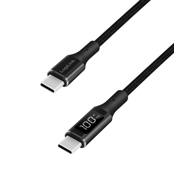 LogiLink USB-C - USB-C-kabel med display USB 2.0 PD 3.1 240W 1 m svart i gruppen Datautstyr / Kabler og adaptere / USB / USB-C hos TP E-commerce Nordic AB (C25281)