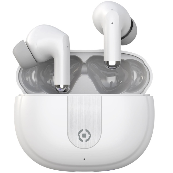 Celly Ultrasound True Wireless Bluetooth-hodetelefoner i øret ENC White i gruppen Elektronikk / Lyd & Bilde / Hodetelefoner & Tilbehør / Hodetelefoner hos TP E-commerce Nordic AB (C25302)