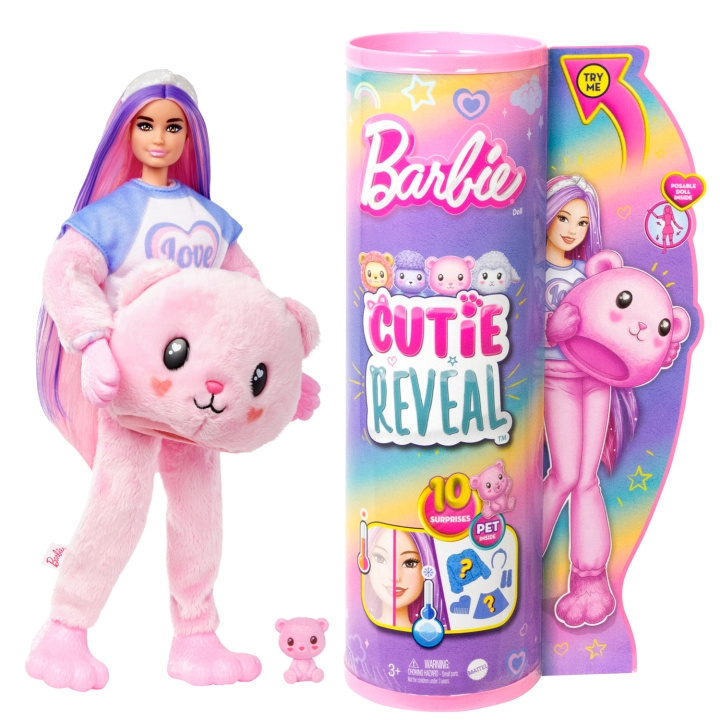 Barbie Cutie Reveal Barbie Cozy Teddy Tee i gruppen LEKER, BARN OG BABY / Leker / Dukker & tilbehør hos TP E-commerce Nordic AB (C25306)