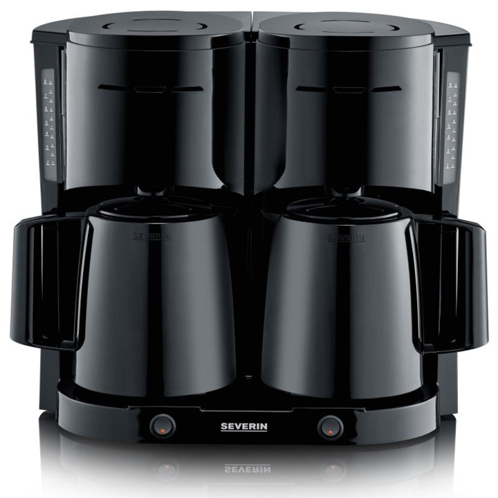 Severin Dobbel termokannebrygger KA9315 1000watt Svart i gruppen HJEM, HUS OG HAGE / Husholdningsapparater / Kaffe og espresso / Termostraktere hos TP E-commerce Nordic AB (C25364)