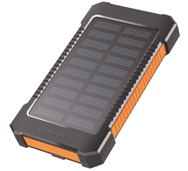 LogiLink Solcellebank 6000 mAh 2xUSB-A 10W i gruppen SMARTTELEFON & NETTBRETT / Ladere og Kabler / Powerbanks hos TP E-commerce Nordic AB (C25371)