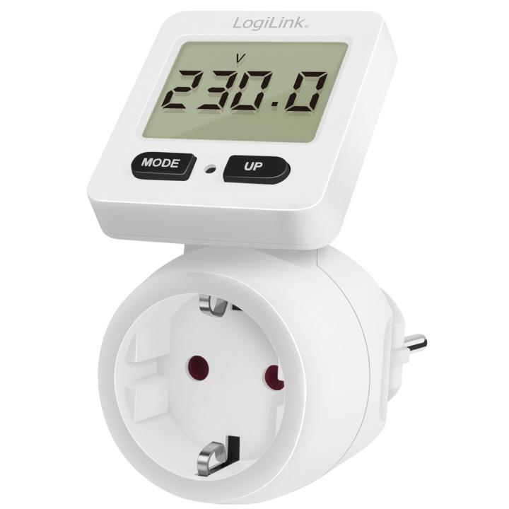 LogiLink Energimåler med kostnadsberegning Roterbart display i gruppen HJEM, HUS OG HAGE / Smarthus / Energimåler hos TP E-commerce Nordic AB (C25374)