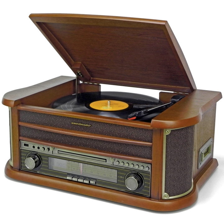 Soundmaster NR560 Retro-stil musikksenter i gruppen Elektronikk / Lyd & Bilde / Hjemmekino, HiFi og bærbar / Kompakt Stereo & Platespillere hos TP E-commerce Nordic AB (C25380)