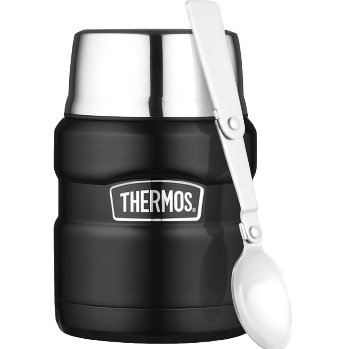 Thermos Stålmatte King 0,5L matt svart i gruppen SPORT, FRITID & HOBBY / Friluftsliv / Termoser og flasker hos TP E-commerce Nordic AB (C25381)