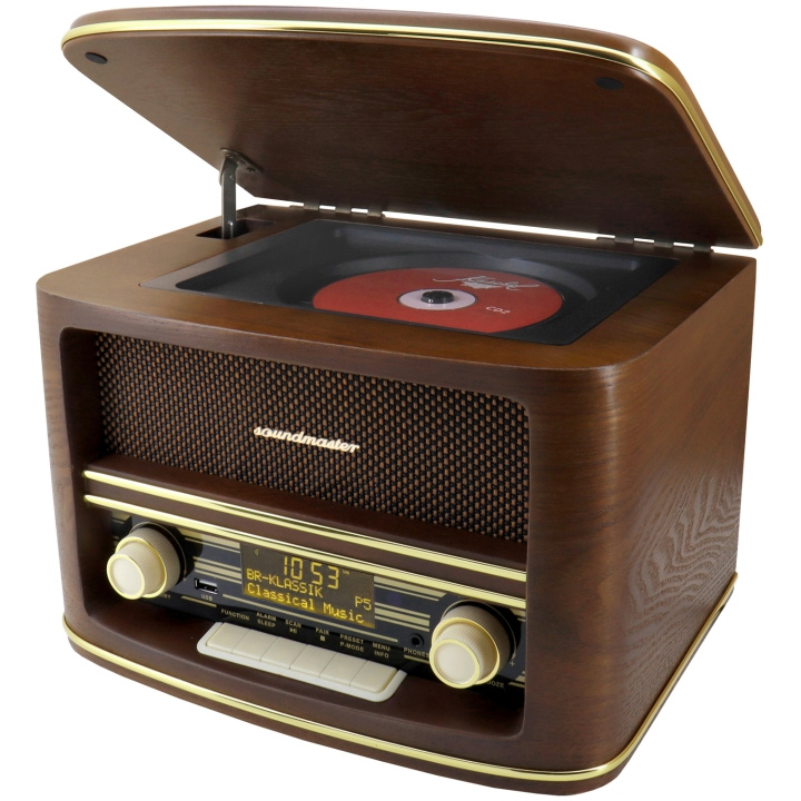 Soundmaster NR961 Retro-stereoanlegg i gruppen Elektronikk / Lyd & Bilde / Hjemmekino, HiFi og bærbar / Kompakt Stereo & Platespillere hos TP E-commerce Nordic AB (C25392)