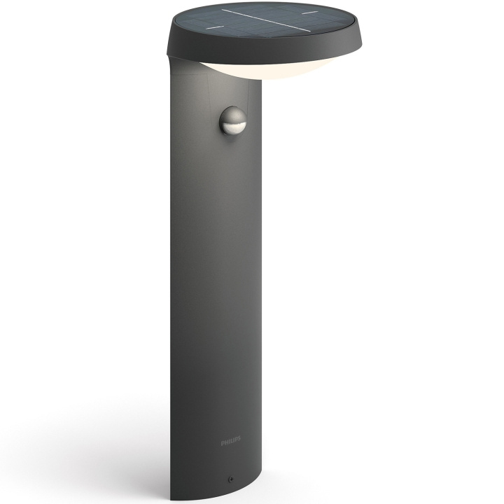 Philips Tyla Solcell IR-sensor Ultraeffektiv LED-lampe 255lm IP44 Antracitt i gruppen HJEM, HUS OG HAGE / El og belysning / Utendørsbelysning / Hagebelysning hos TP E-commerce Nordic AB (C25403)