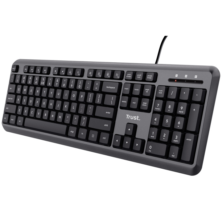 Trust Ody Keyboard i full størrelse, spillsikkert i gruppen Datautstyr / Mus & Tastatur / Tastatur / Kablede hos TP E-commerce Nordic AB (C25443)