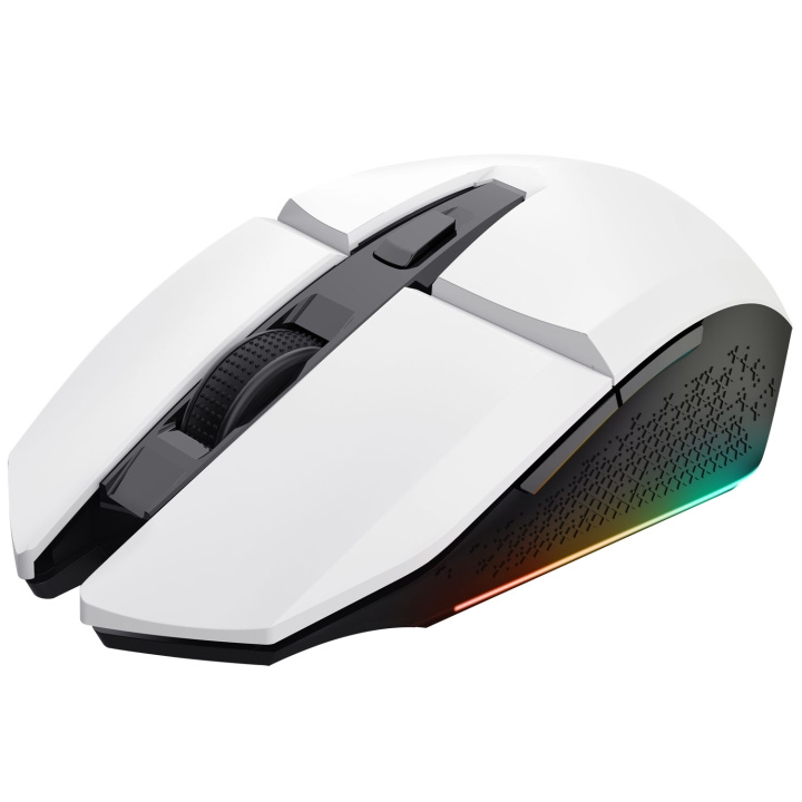 Trust GXT 110W Felox trådløs spillmus med belysning, hvit i gruppen Datautstyr / Mus & Tastatur / Mus / Gaming hos TP E-commerce Nordic AB (C25454)