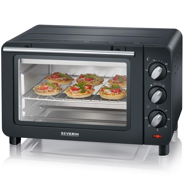 Severin Miniovn TO2042 14L Svart 1200Watt i gruppen HJEM, HUS OG HAGE / Husholdningsapparater / Benkkomfyrer og kokeplater hos TP E-commerce Nordic AB (C25467)