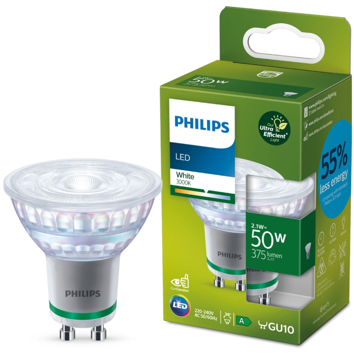 Philips LED GU10 Spot 50W 375lm Energiklass A i gruppen Elektronikk / Lys / LED-lys hos TP E-commerce Nordic AB (C25635)